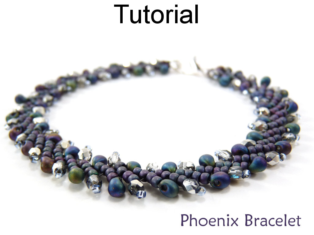 Jewelry Making Beading Tutorial Bracelet - St. Petersburg Stitch - Simple Bead Patterns - Phoenix Bracelet #3321