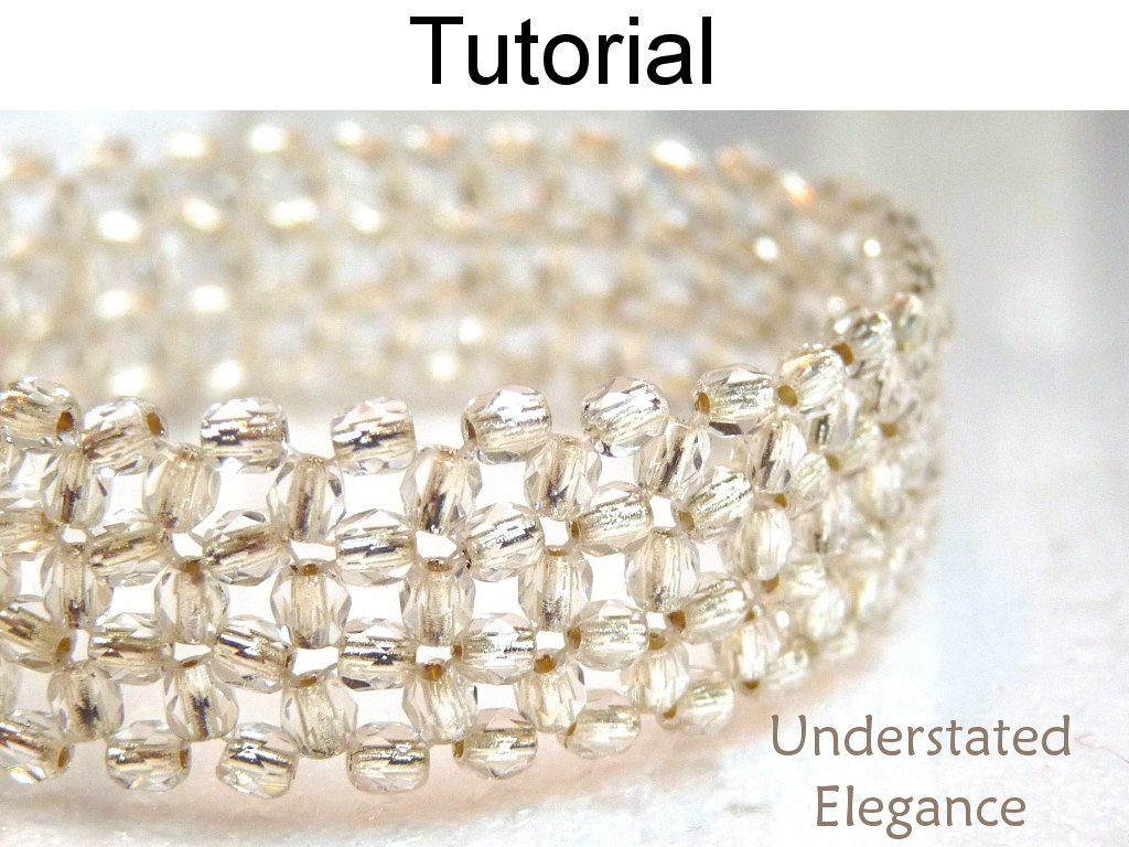 Beading Tutorial Pattern Bracelet - Right Angle Weave Raw - Simple Bead Patterns - Understated Elegance #1124