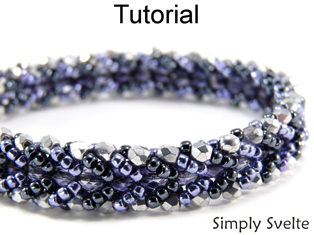 Beading Tutorial Pattern Bracelet - Flat Spiral Stitch - Simple Bead Patterns - Simply Svelte #4511