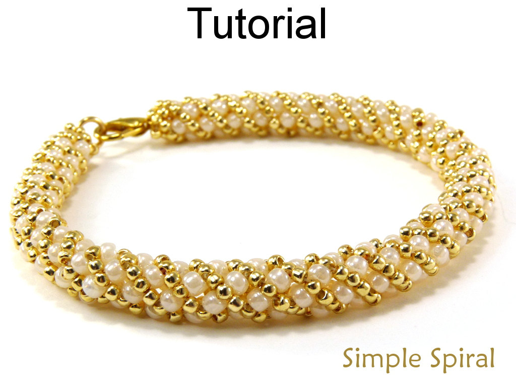 Beading Tutorial Pattern Bracelet Necklace - Russian Spiral Stitch - Simple Bead Patterns - Simple Spiral #4956