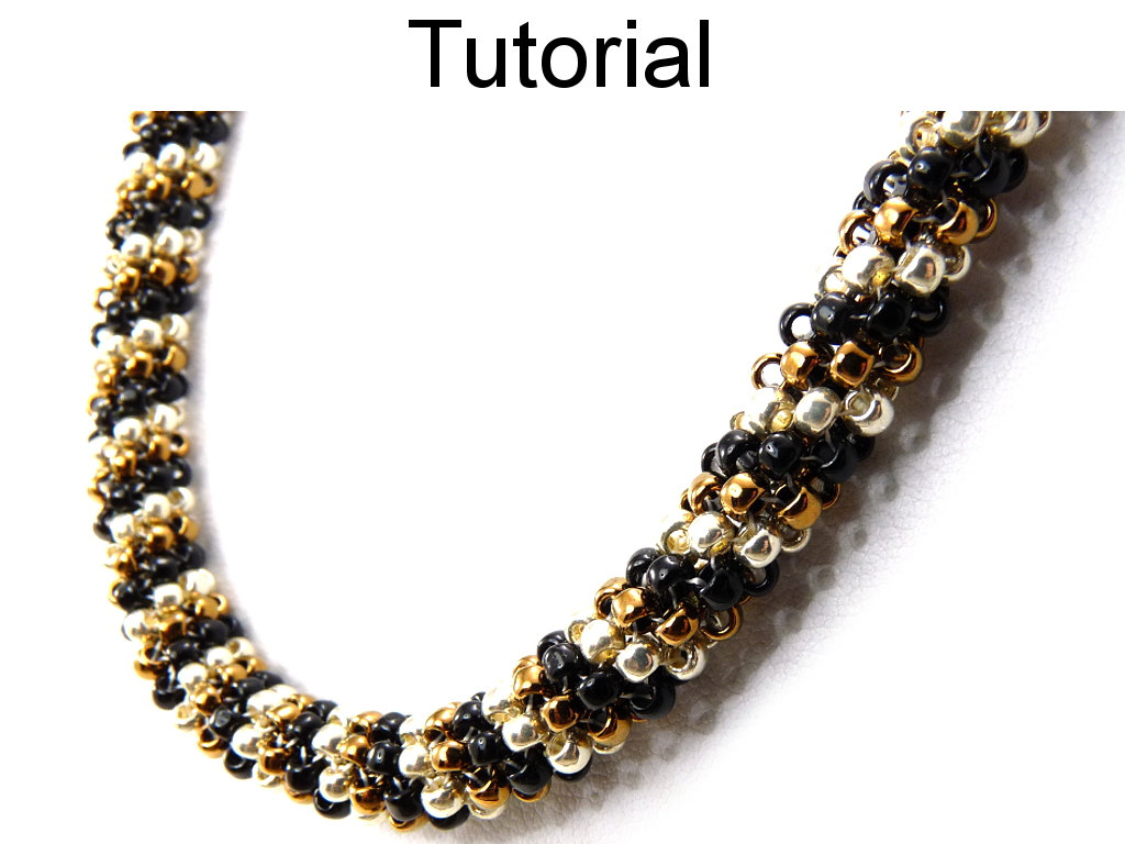 Jewelry Making Beading Tutorial Pattern Bracelet Necklace - Tubular Peyote Stitch - Simple Bead Patterns - Twist & Shout #394