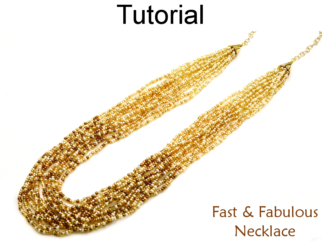 Beading Tutorial Pattern Multi-strand Gradated Cone Necklace - Stringing - Simple Bead Patterns - Fast & Fabulous Necklace #14601