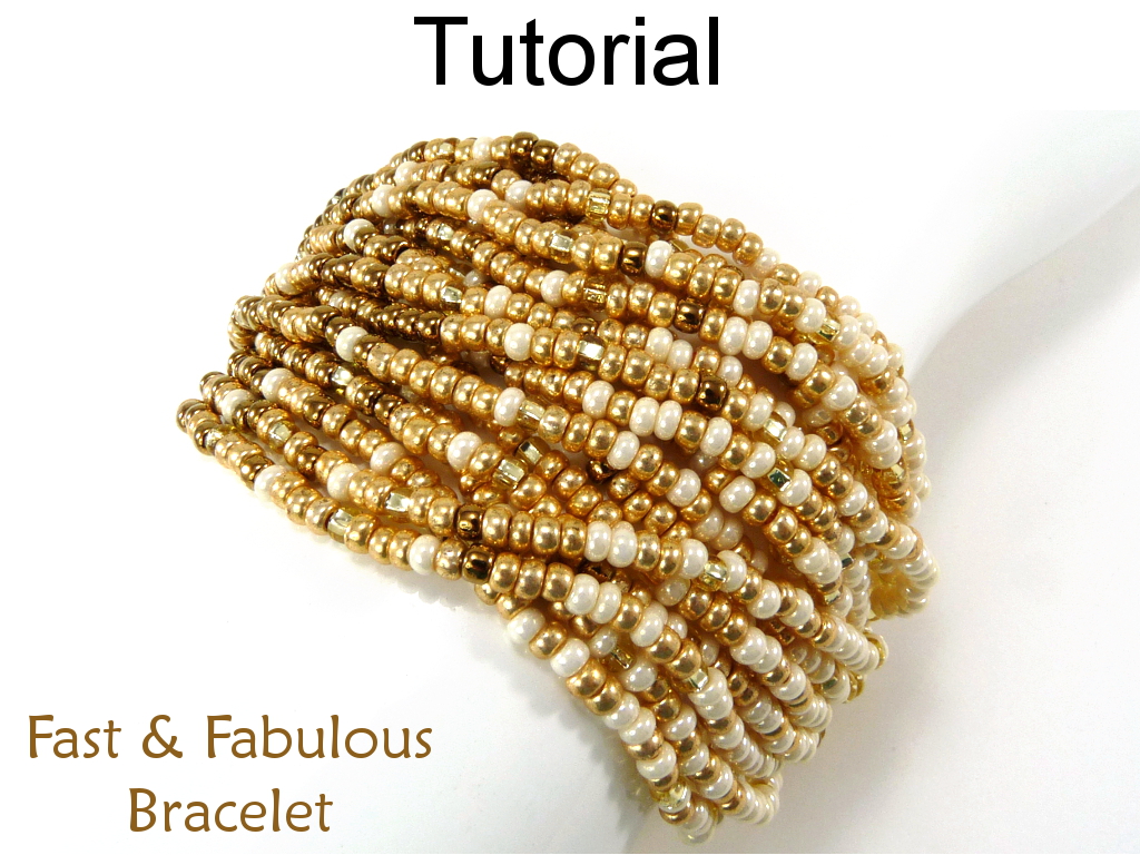 Beading Tutorial Pattern Multi-strand Gradated Cone Bracelet - Stringing - Simple Bead Patterns - Fast & Fabulous Bracelet #14610