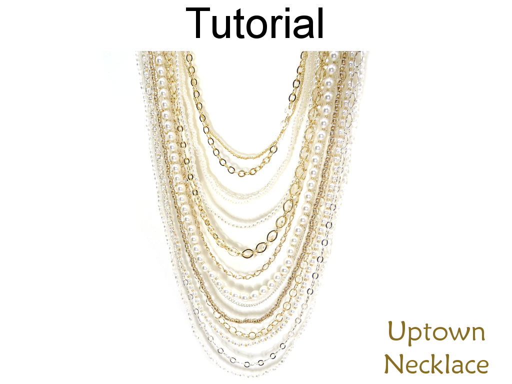 Beading Tutorial Pattern Long Multi-strand Necklace - Bead Stringing - Simple Bead Patterns - Uptown Necklace #14940