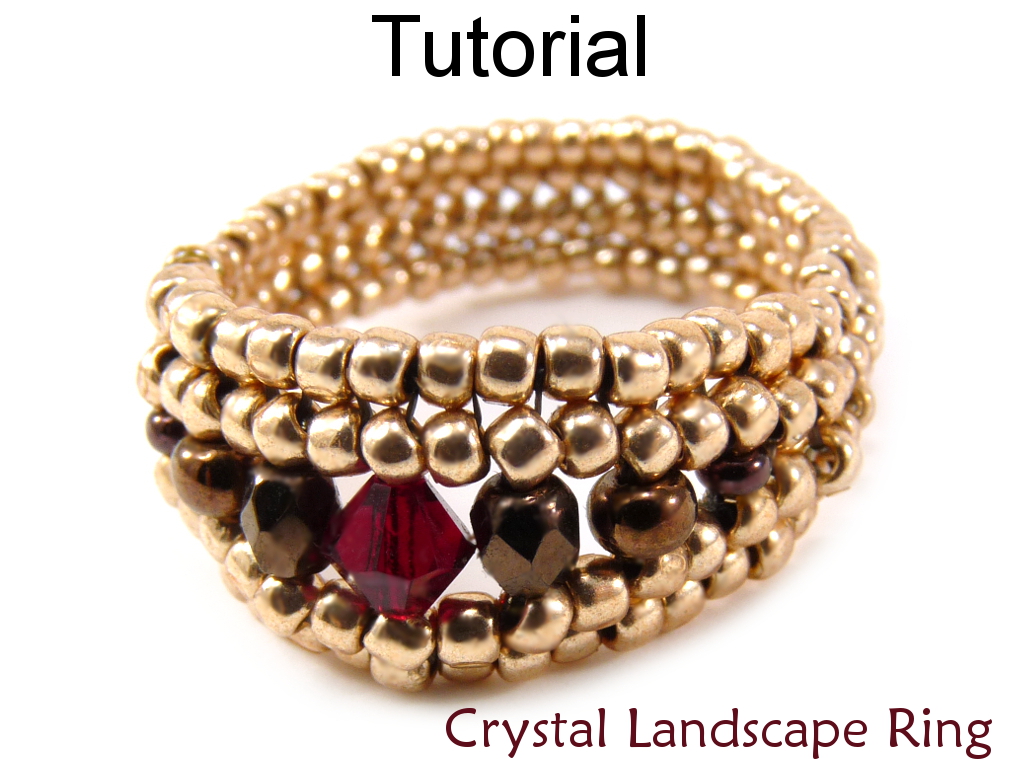 Beading Tutorial Ring - Herringbone Stitch - Simple Bead Patterns ...