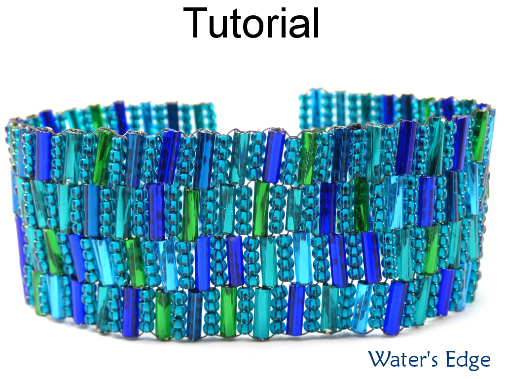 Beading Pattern Tutorial Bracelet Modified Peyote Stitch Bugles Simple Bead Patterns