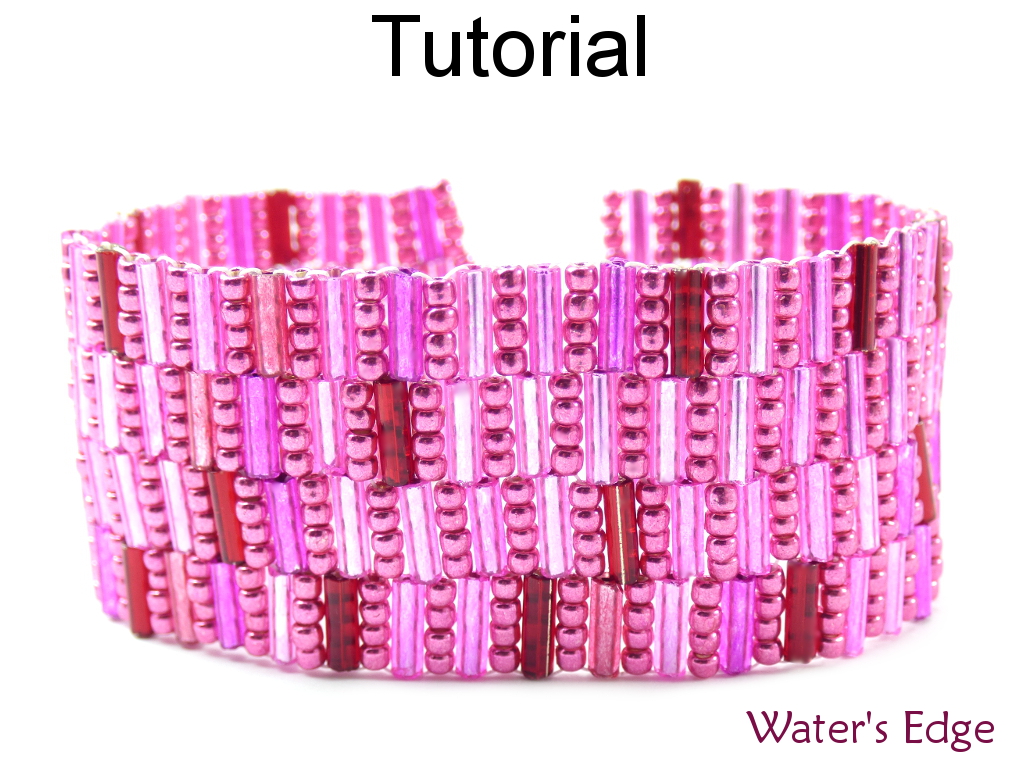 Beading Pattern Tutorial Bracelet Modified Peyote Stitch Bugles Simple Bead Patterns