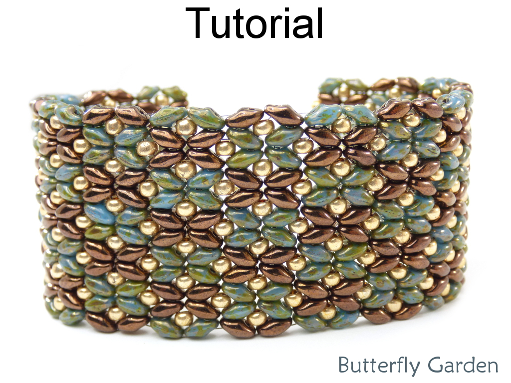 Beading Tutorial Pattern Superduo Beaded Flower Bracelet