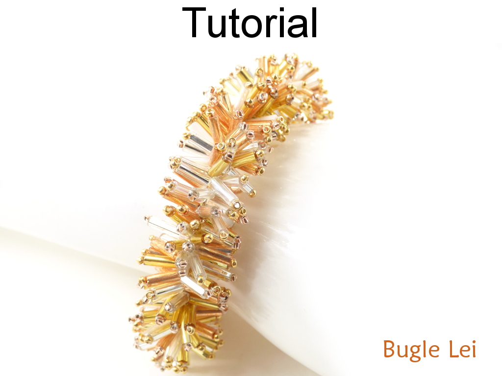 Beading Tutorial Pattern Bracelet - Fringe Stitch - Simple Bead Patterns - Bugle Lei #18347
