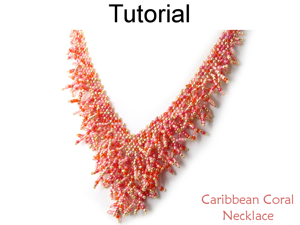 coral fringe necklace