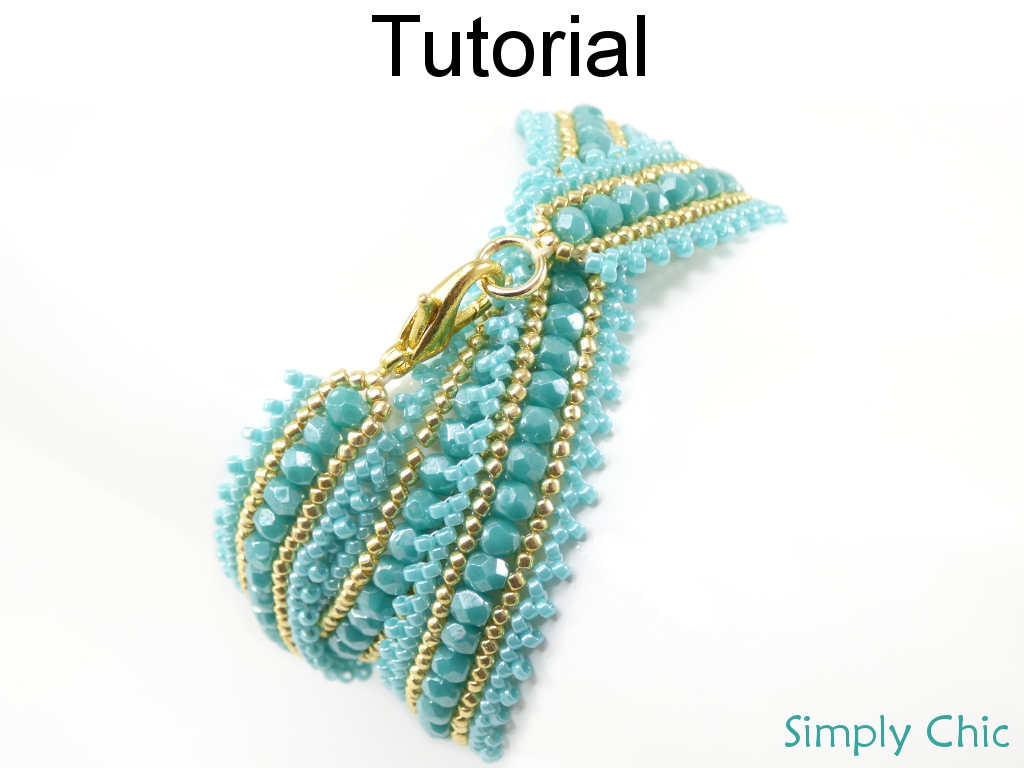 Beading Tutorial Pattern - Beaded Bracelet - Herringbone Stitch ...