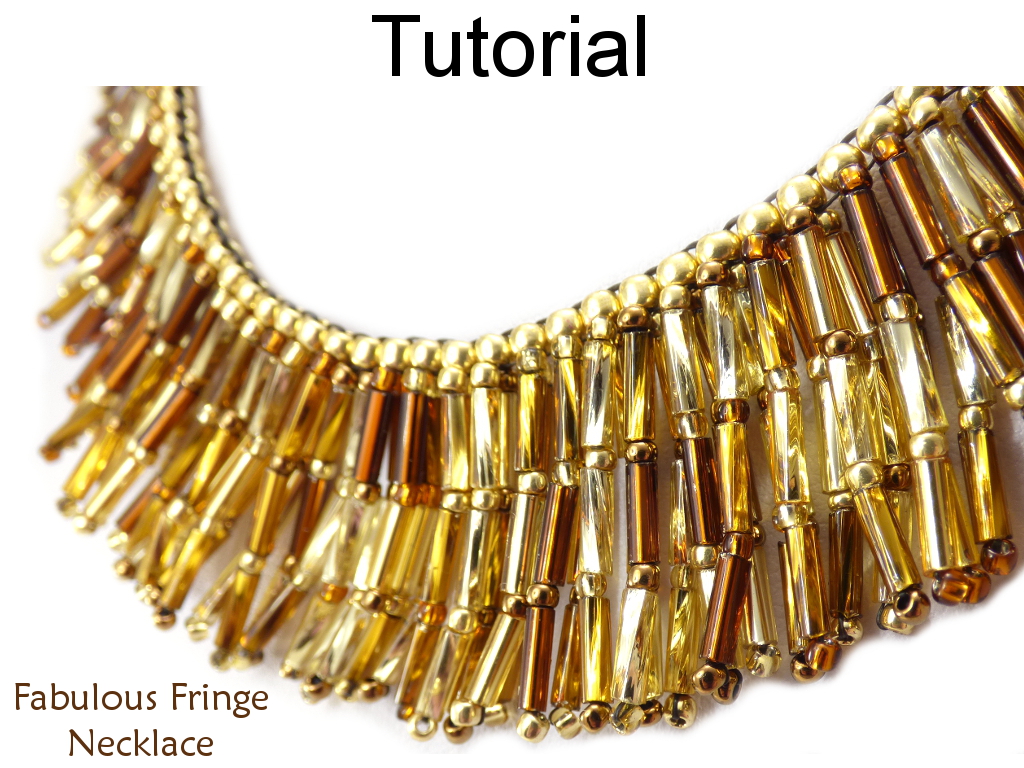 Beading Tutorial Necklace Pattern Fringe Necklace Bugles Simple