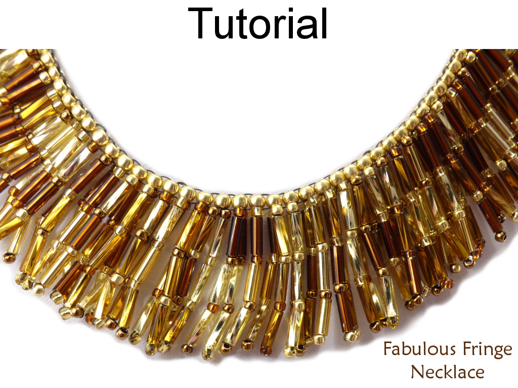 Beading Tutorial Necklace Pattern Fringe Necklace Bugles Simple
