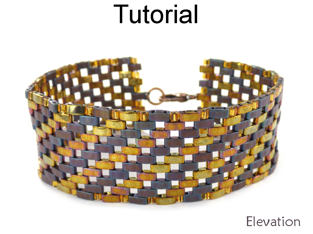 Tutorial Beaded Bracelet, Tila Bead Pattern, Beading Tutorial