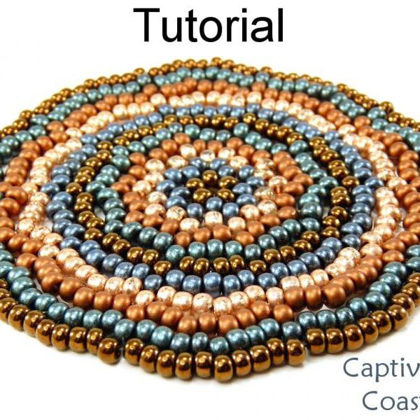 Beading Tutorial Pattern Coasters Home Decor Gifts Simple Bead