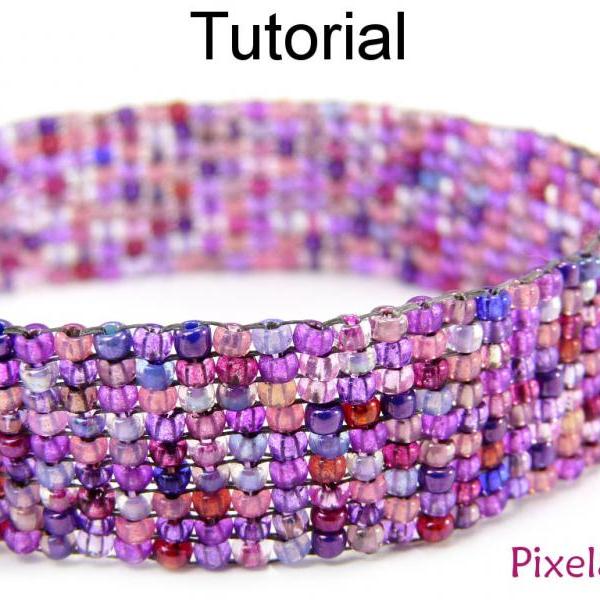 Beading Tutorial Pattern Bracelet - Square Stitch - Simple Bead