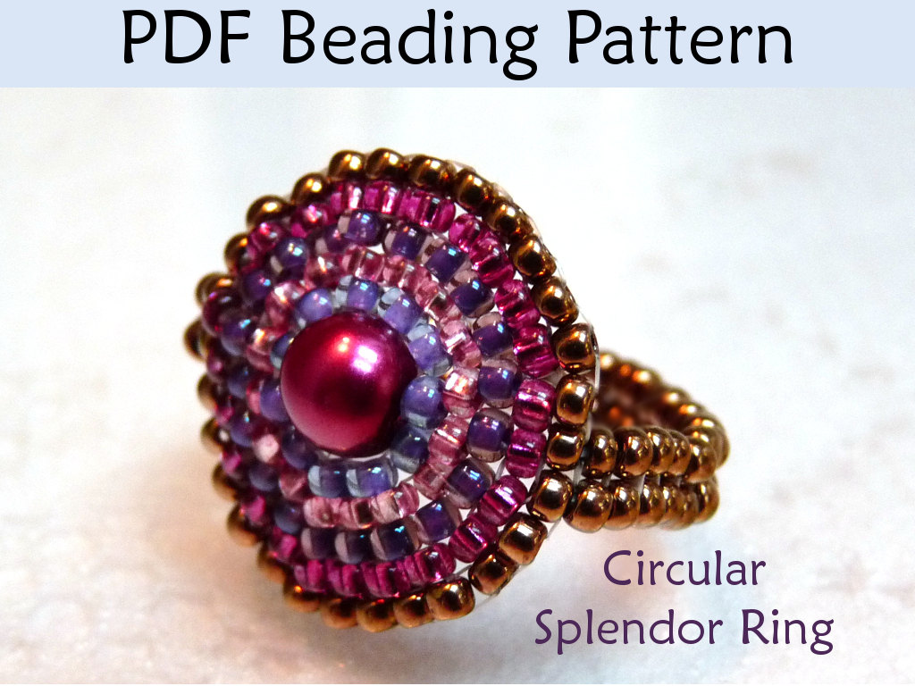 Beading Tutorial Pattern Beaded Ring Circular Brick Stitch Simple