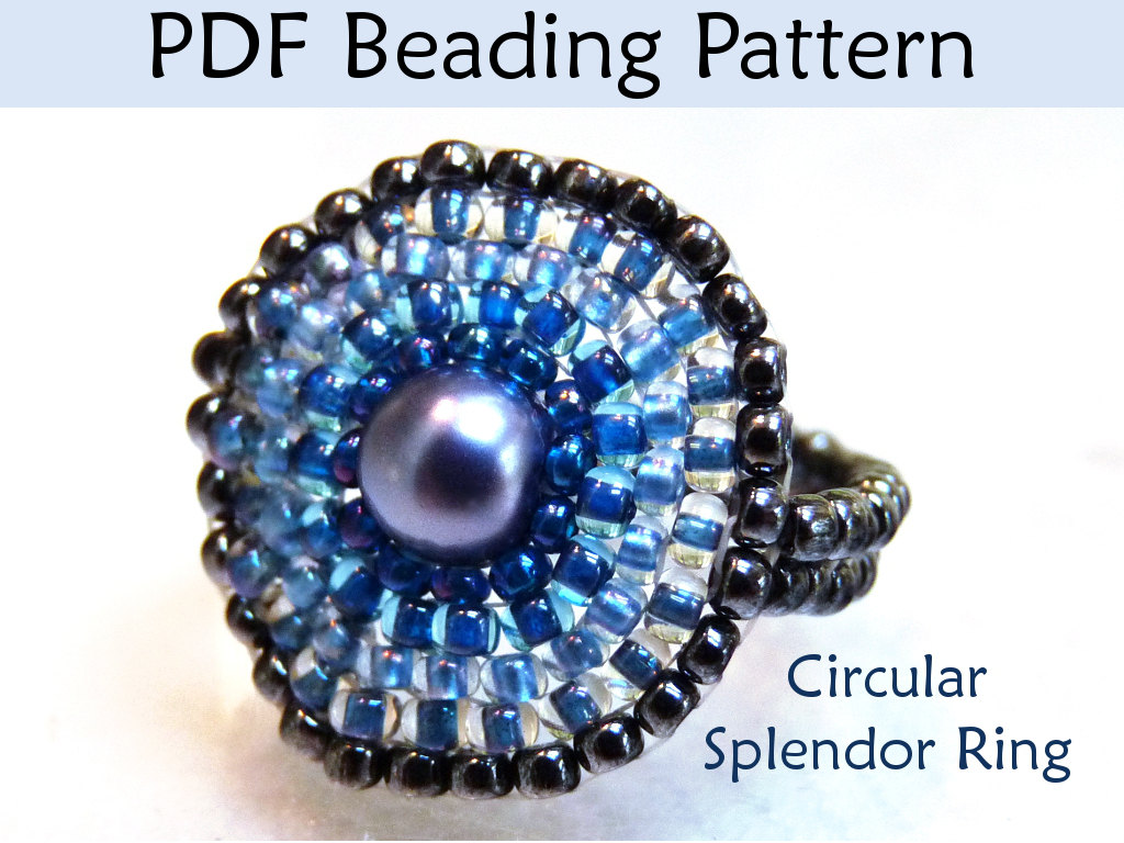 Beading Tutorial Pattern Beaded Ring Circular Brick Stitch Simple