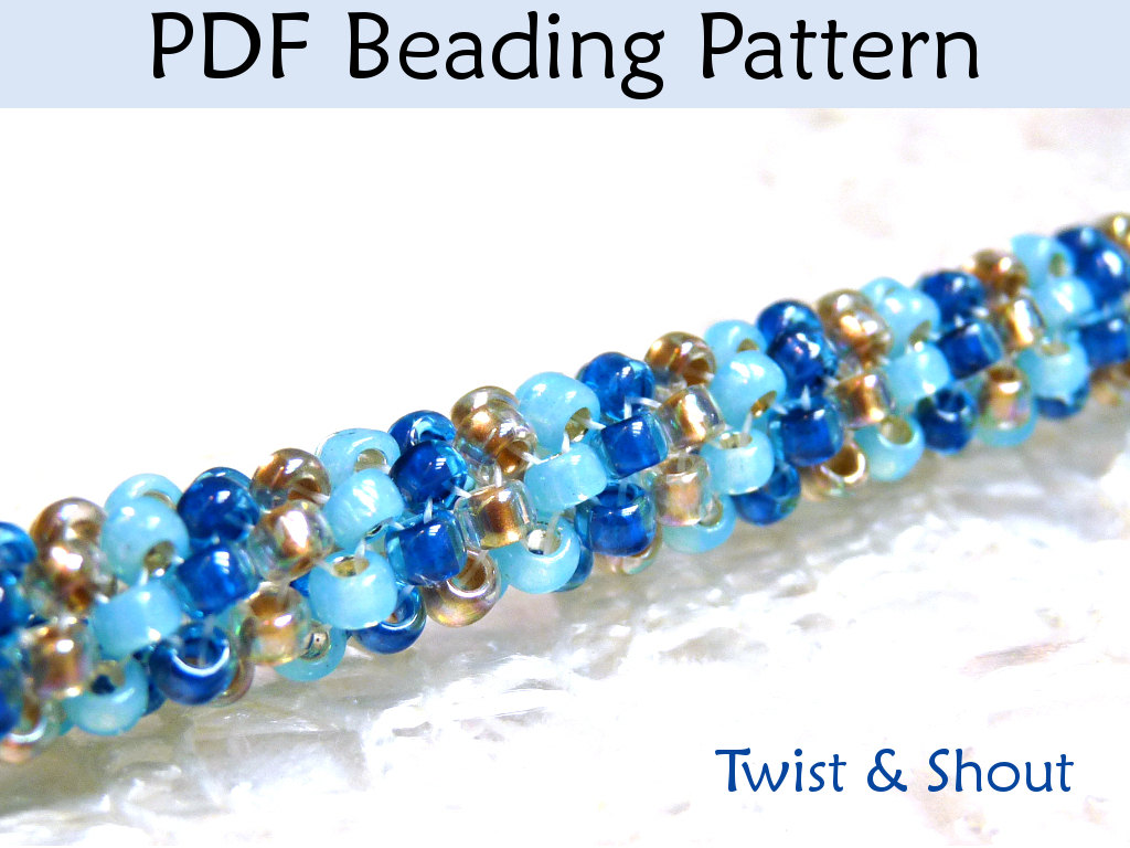 Download Beading Tutorial Pattern Bracelet Necklace - Tubular Peyote Stitch - Simple Bead Patterns ...