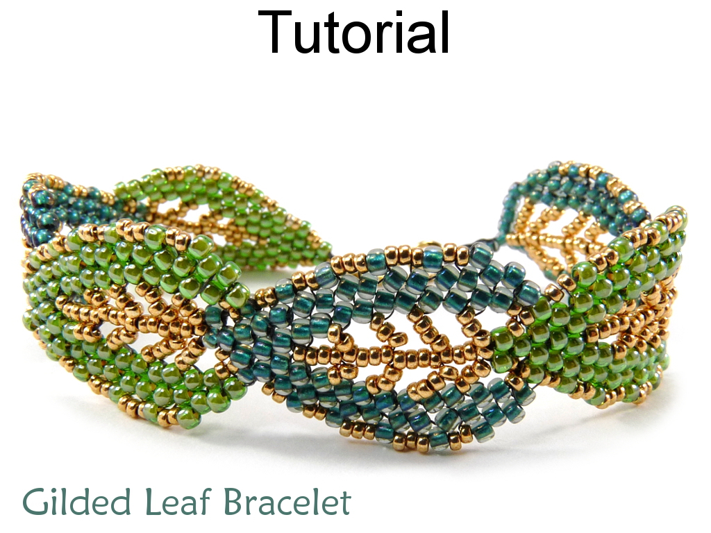 Leaf Bracelet Jewelry Making Tutorial Beading Pattern Russian Leaves