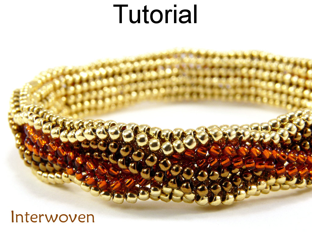 Beading Tutorial Bracelet Herringbone Stitch Simple Bead Patterns Interwoven 5295 on Luulla
