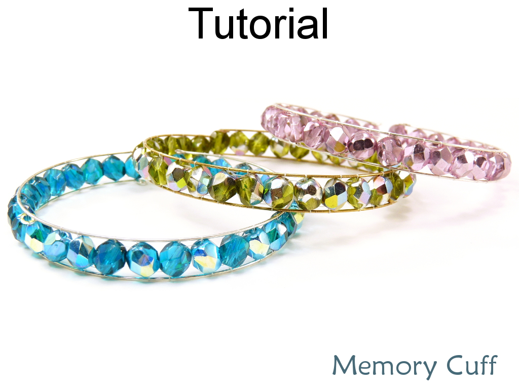 Beading Tutorial Pattern Beaded Memory Wire Cuff Bracelet