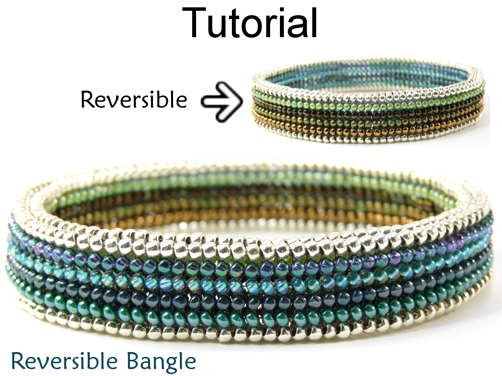 Beading Tutorial Pattern Bangle Bracelet - Flat Tubular Herringbone ...