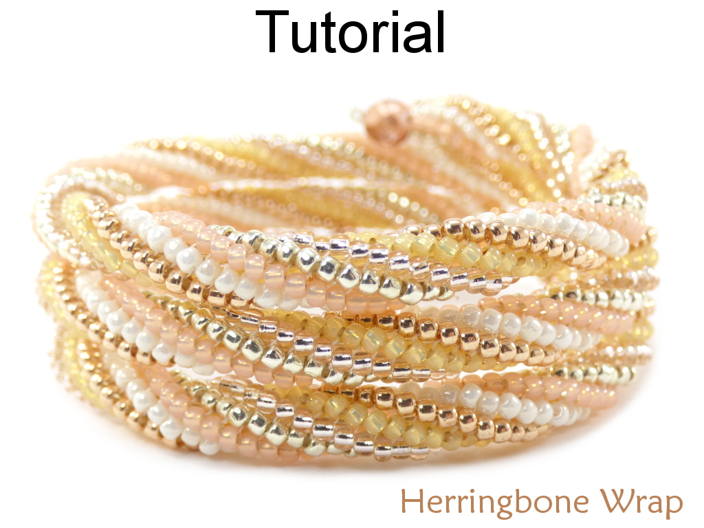 Twisted Herringbone Beading Pattern Jewelry Making Tutorial Beaded