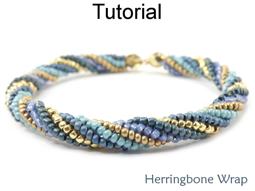 Twisted Herringbone Beading Pattern Jewelry Making Tutorial Beaded