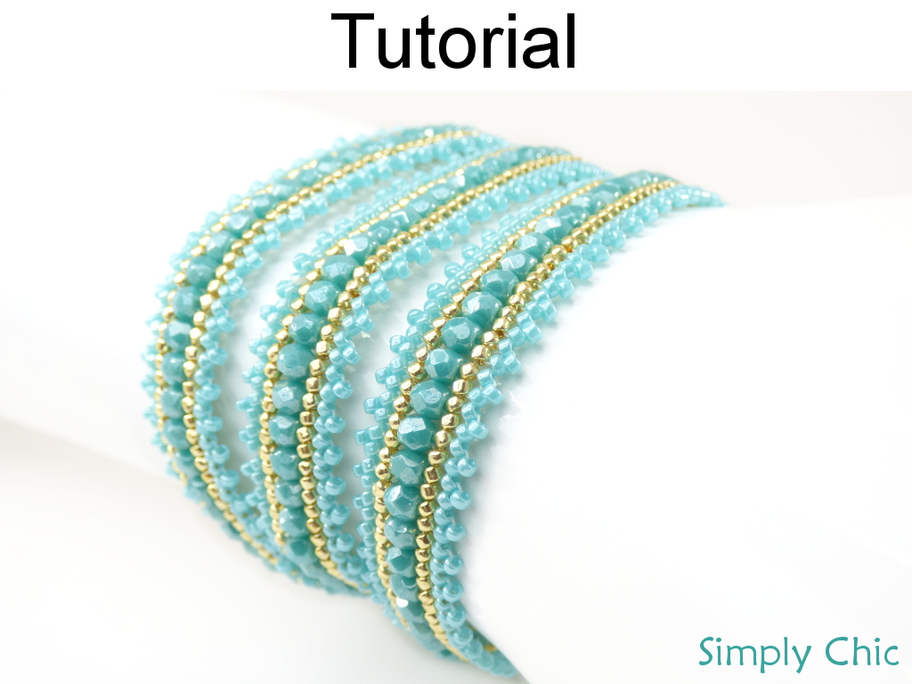 Beading Tutorial Pattern - Beaded Bracelet - Herringbone Stitch ...