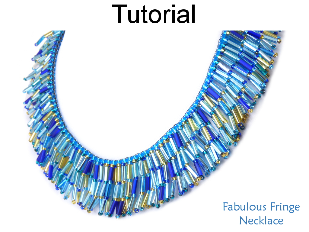 Beading Tutorial Necklace Pattern Fringe Necklace Bugles Simple